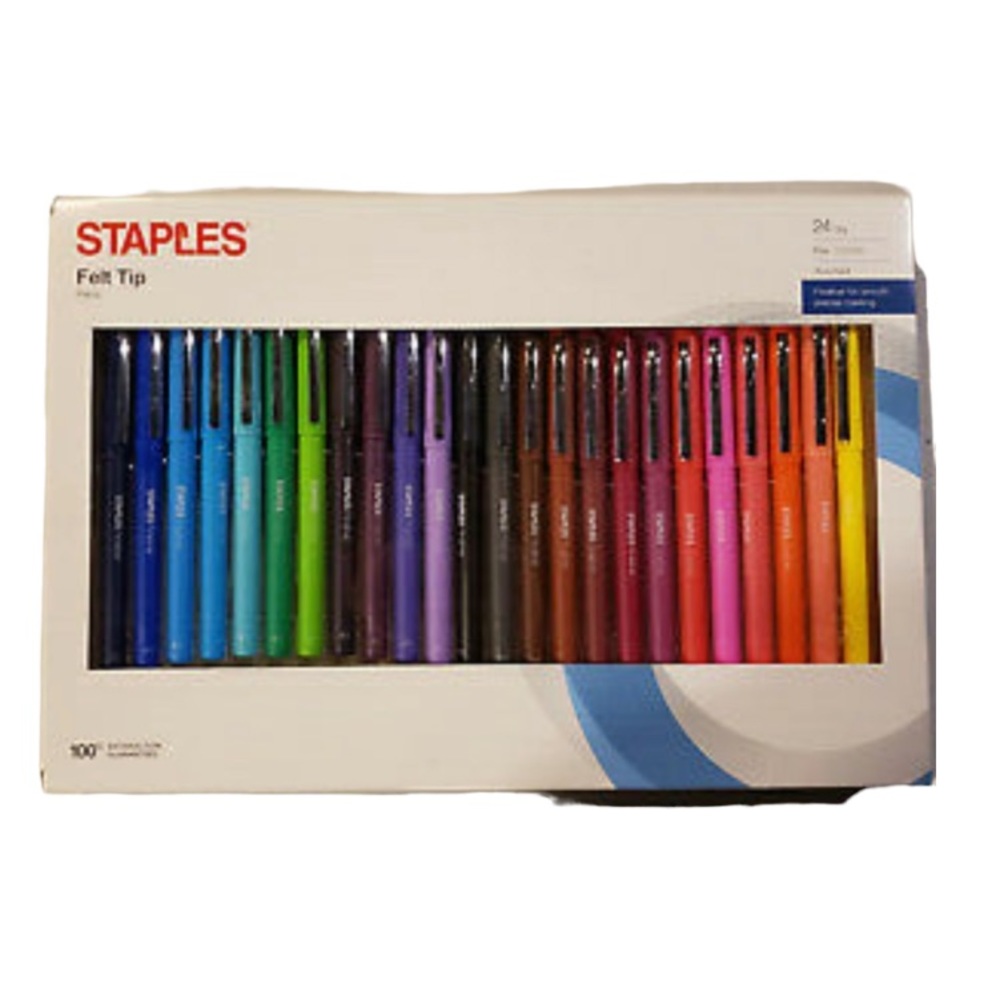 24 Felt Tip Multicolor Pens Set NWT